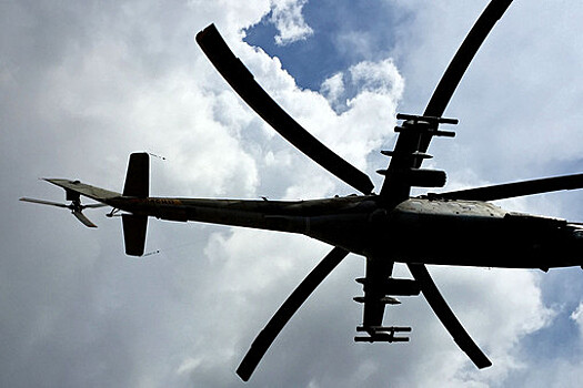 В Абхазии упал вертолет Минобороны Ми-24 с тремя людьми на борту