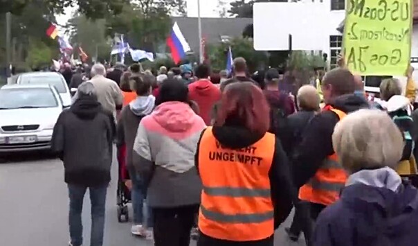 Украинцев прогнали с митинга в Германии