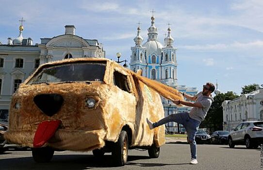 Мохнатый «Собакомобиль» появился на дорогах Северной столицы