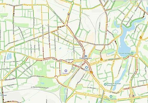 От эстакадного моста до Нарвской: в центре Калининграда образовалась двухкилометровая пробка