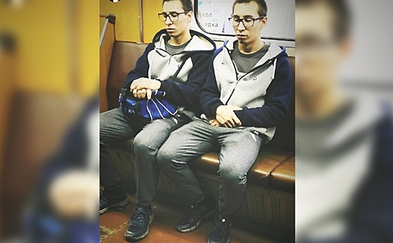 Сонные близнецы умилили пассажиров метро