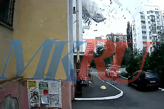 Момент взрыва в многоквартирном доме в Саратове попал на видео