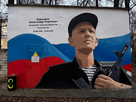 Граффити в честь героя СВО Александра Курышова открыли в Нижнем Новгороде