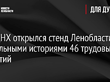 На ВДНХ открылся стенд Ленобласти с уникальными историями 46 трудовых династий