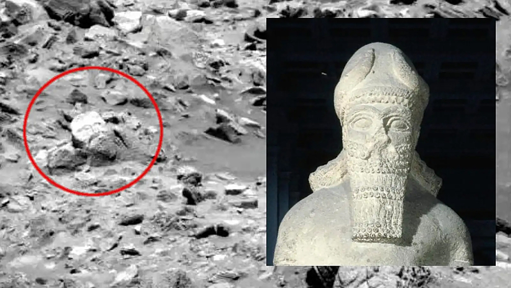 А здесь нашли обломок статуи божества из Нео-Ассирийской империи