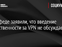 В Совфеде заявили, что введение ответственности за VPN не обсуждается