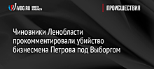 Чиновники Ленобласти прокомментировали убийство бизнесмена Петрова под Выборгом