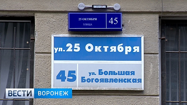 В центре Воронежа появились домовые указатели с подсветкой