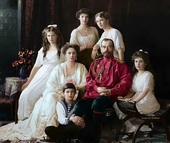 Николай II с семьей, 1914