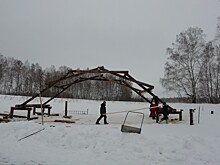 Под Омском достраивают мост по проекту Леонардо да Винчи