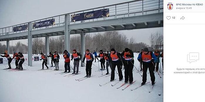 Отборочный этап по лыжным гонкам среди сотрудников МЧС прошел в Марьине