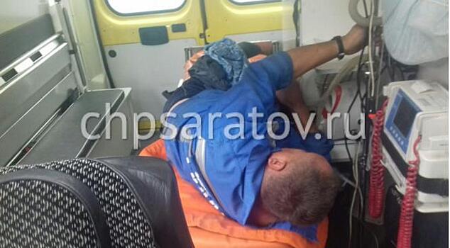 В Саратове в результате падения башенного крана пострадал рабочий