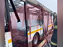 Десять человек эвакуированы из загоревшегося автобуса в Подмосковье