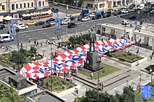 Хорватские фанаты поблагодарили Россию, растянув в Москве специальный баннер