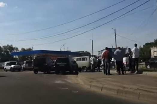 Видео с места взрыва на АЗС в Серпухове