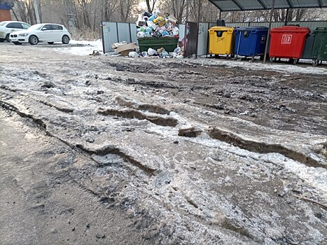 Регоператор «Природа»: гололед и неправильная парковка затрудняют вывоз мусора в Оренбурге