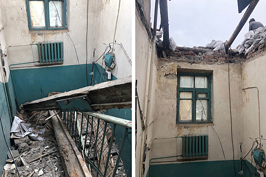 «Как жильцы не боятся, что детей убьёт?»: в подъезде дома у горбольницы обрушился потолок