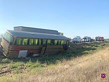 Автобус «Саратов-Махачкала» врезался в маршрутку на трассе в Волгоградской области