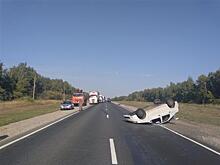 На трассе М-5 водитель КамАЗа врезался в легковушку