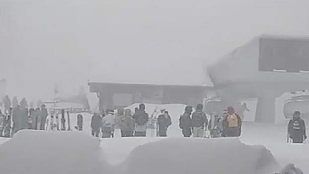 Сход снега произошел на горнолыжном курорте «Лаура» в Сочи