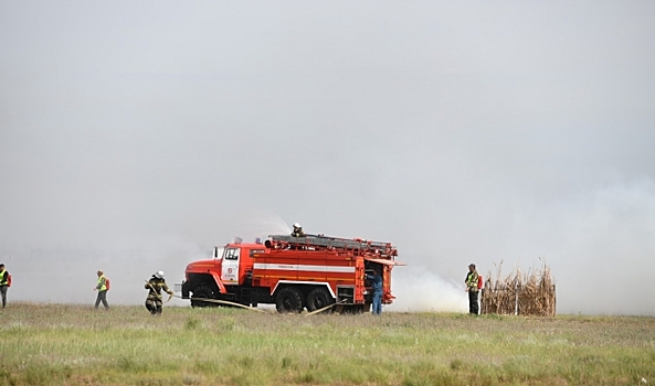 Волгоградцы отрабатывают действия для борьбы с ландшафтными пожарами