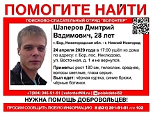 28-летний Дмитрий Шаперов пропал в Нижегородской области