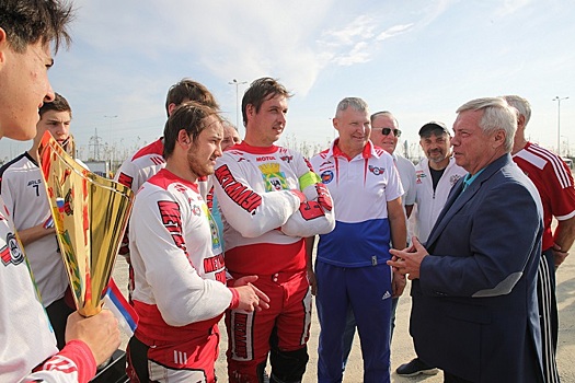 Василий Голубев приветствовал участников соревнований по мотоболу в Ростове