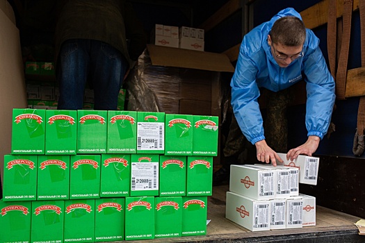 Полторы тонны продуктов передадут мобилизованным калужанам в Ногинск