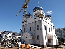 Строительство храмового комплекса с храмом Феодора Ушакова в Южном Бутове близится к завершению