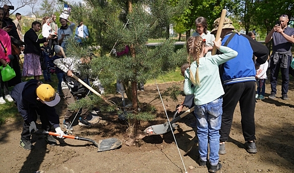 Волгоградцы на субботнике высадили 30 деревьев и 1 200 цветов в ЦПКиО