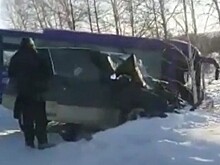 Пассажирский автобус улетел в кювет под Амурском