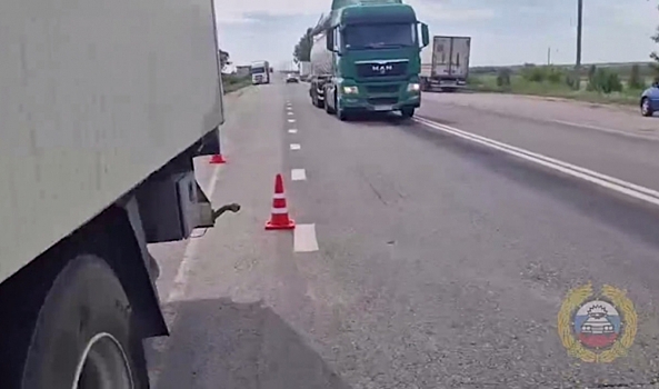 В Волгоградской области иномарка насмерть сбила ремонтировавшего фуру водителя