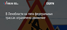 В Ленобласти на пяти федеральных трассах ограничено движение