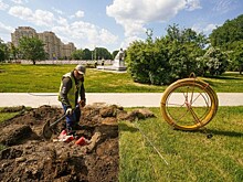 В парке имени 40-летия ВЛКСМ восстанавливают исторические фонтаны