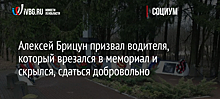 Алексей Брицун призвал водителя, который врезался в мемориал и скрылся, сдаться добровольно