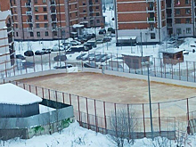 В Подмосковье заметили каток странного коричневого цвета