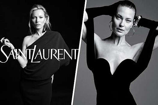 Модели Кейт Мосс и Шалом Харлоу появились в новой рекламе Saint Laurent
