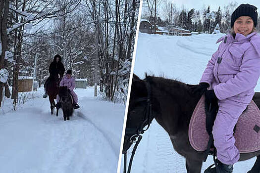 Бизнесвумен Оксана Самойлова снялась с дочерью на лошадях во время прогулке по ферме