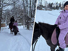 Бизнесвумен Оксана Самойлова снялась с дочерью на лошадях во время прогулке по ферме