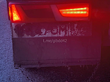 Водитель большегруза в Кузбассе попался на заклейке номеров ради ухода от ответственности