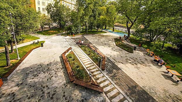 В Москве завершили комплексное благоустройство площади Борьбы