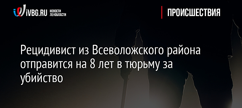 Рецидивист из Всеволожского района отправится на 8 лет в тюрьму за убийство