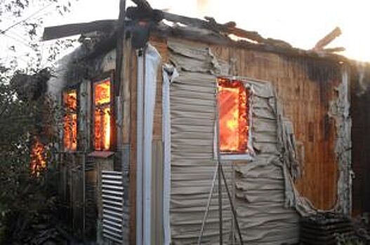 В Ульяновске при пожаре в садовом домике пострадал человек