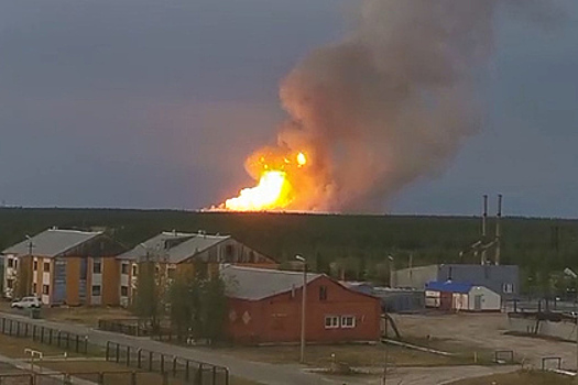 На месторождении «Газпрома» произошел крупный пожар