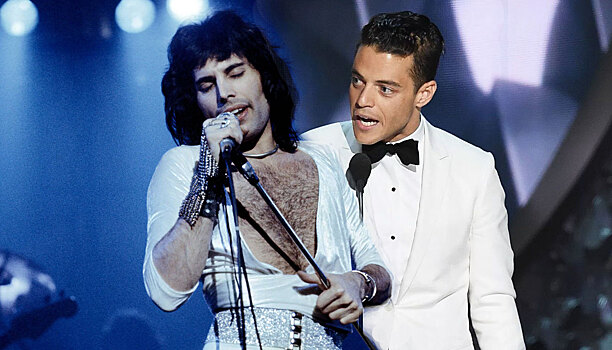 Рами Малек на съемках «Богемной рапсодии» о группе Queen.