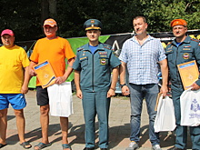 На пляже «Здоровье» наградили курских спасателей
