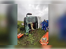 В Башкирии опрокинулся пассажирский автобус