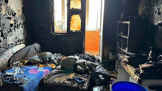 Женщина погибла при пожаре в квартире на улице Академика Капицы