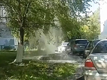 Трехметровый коммунальный гейзер забил в Октябрьском районе Ростова