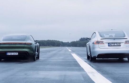 Автомобилисты проверили Porsche Taycan и Tesla Model S на скорость и выносливость